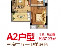 家和豪庭A2户型87.23平户型图