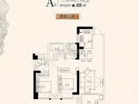 龙地·东尚湾3室2厅2卫， 88平米88平户型图
