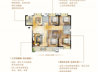 德兴世茂·印象缤江1#、3#， 3室2厅2卫， 108平米108平户型图
